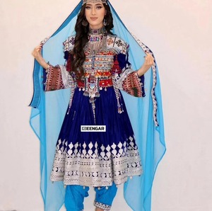 2025 nuevo diseño ropa tradicional mejor calidad tela de algodón transpirable afgano Kuchi bordado vestido Venta caliente barato ODM - Product Image 2