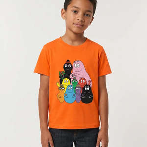 Camiseta Informal para Niños con Estampado de Anime Barbapapa, Camisetas Polo 100% Algodón, Mangas Cortas, Diseño con Logotipo y Dibujos Animados para Fiestas - Product Image 2