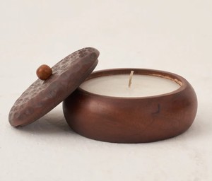 เชิงเทียนงานฝีมือตกแต่งแบบชนบทไม้ธรรมชาติที่สมบูรณ์แบบสำหรับบรรยากาศในบ้านที่หรูหรา - Product Image 1