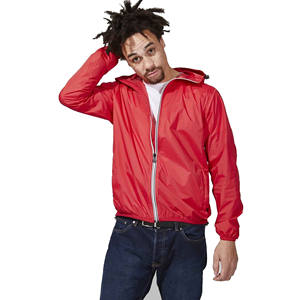 Chaqueta cortavientos de nailon ligera para hombre, impermeable, con capucha, colores contrastantes para invierno, venta al por mayor para - Product Image 4