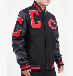 Vestes d'université pour hommes grande taille vestes d'université vierges en gros veste d'université Letterman unie avec logo personnalisé pour hommes 2024 - Product Image 2