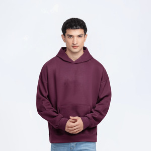 Sudadera con capucha de mezcla de algodón 100% de gran tamaño para hombre, Sudadera con capucha de punto de invierno con estampado de transferencia de calor Digital personalizada - Product Image 1