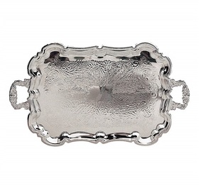 Plateau de service élégant pour la fête de mariage pour la maison Hôtel portions Plat Moderne en laiton métal Cuisine Utilisation au prix de gros de l'Inde - Product Image 4