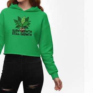 Haut à capuche court pour femme, hiver, OEM personnalisé, coupe décontractée, tissu polaire, broderie 3D, logo frontal, pour un look moderne de la rue - Product Image 5