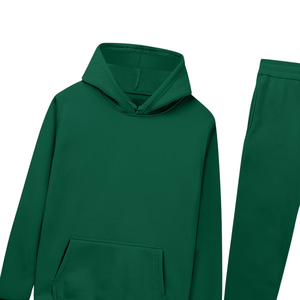 Conjunto Deportivo de Sudadera con Capucha Verde Bosque y Pantalones Jogger para Hombre y Mujer, Ropa Deportiva Casual de Invierno, Venta al Por Mayor de Fábrica, Logotipo Personalizado OEM - Product Image 4