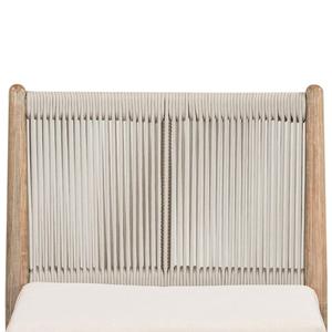 Silla de Madera de Teca con Cuerda Tejida, Altura Ajustable, Diseño Moderno para Comedor Interior/Exterior en Casa, Parque o Villa - Product Image 6