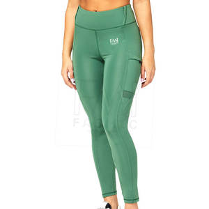 Best Material New Style Yoga Wear Women <b>Leggings</b> with Customized Design Breathable Knitted Fabric Mid Waist Pocket's <b>Leggings</b> - Product Image 1