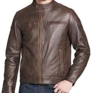 Veste en cuir véritable de créateur décontracté de qualité supérieure Style classique Esprit hiver doublure respirante veste en cuir de mode Pakistan - Product Image 1