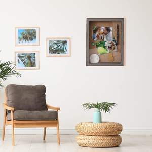 Rustic Grey Shadow <b>Box</b> 11x14, Large Shadow <b>Box</b> <b>Frame</b> with Magnetic Door, Wooden Deep Memory Shadow <b>Box</b> for <b>Picture</b> Photo - Product Image 3