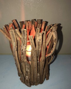 Bougeoirs en bois de vigne liana nouveau - Product Image 4