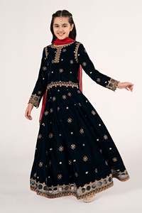 Lehenga Choli Formal de Acrílico y Organza Bordada para Niñas Pakistaníes, para Bodas y Eventos Festivos - Product Image 5