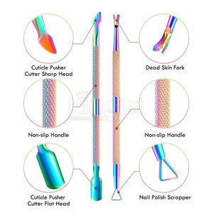 Empujador de Cutículas con Acabado Suave y Curva para Preparación de Uñas, Empujador de Cutículas con Bordes Lisos para Detalles Fáciles - Product Image 2