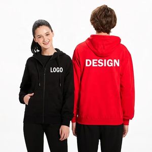 เสื้อฮู้ดดี้ผ้าฟลีซสไตล์เรโทรสำหรับผู้ชาย พิมพ์ลาย ทรงปกติ ซิปหน้า เสื้อแจ็คเก็ตฤดูหนาว ปักลาย แพทช์  เสื้อฮู้ดดี้เปล่า  รับสกรีนโลโก้ - Product Image 2