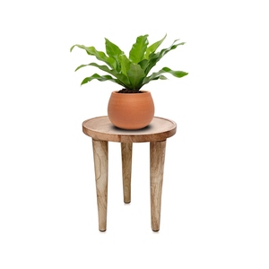 Maceta de madera de 3 patas con diseño personalizado, soporte para maceta de madera, soporte para jardín y balcón para el hogar, fabricante de fábrica India - Product Image 4