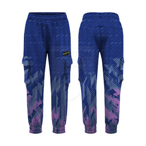 Pantalon Cargo Streetwear 100% coton personnalisable pour homme, taille haute, léger, style décontracté, avec taille élastique et poches, coupe ample - Product Image 4