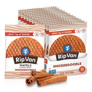Wafles Rip Van Snickerdoodle Stroopwafels, Bocadillos Saludables, Sin GMO, Aptos para Dieta Keto, Paquete de 12 - Product Image 5
