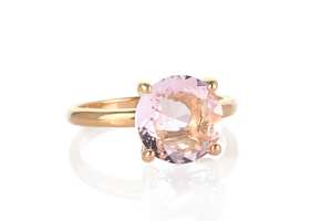 Self-Love <b>Quartz</b> <b>Rings</b> 18K Gold Plated Natural Pink <b>Rose</b> <b>Quartz</b> Gemstone Solid 925 Sterling Silver Stackable <b>Rings</b> Fine Jewelry - Product Image 4