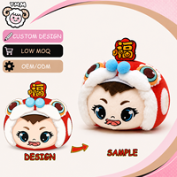 Fabricant de porte-clés en peluche personnalisés, poupée de 10 cm représentant un lion dansant, OEM ODM pour cadeaux en gros