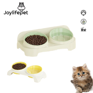 Eco-Friendly Duplo Dog and Cat Bowl Leak-Proof Plastic <span class=keywords><strong>Pet</strong></span> <span class=keywords><strong>Food</strong></span> e Bacia de Água Lavável Dog <span class=keywords><strong>Food</strong></span> <span class=keywords><strong>Dish</strong></span> Substituição - Product Image 1