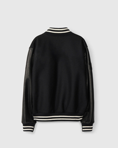 เสื้อครอปทรงหลวมเสื้อแจ็คเก็ตขนสัตว์แขนยาวหนังแท้เสื้อแจ็คเก็ตสำหรับผู้ชาย - Product Image 4