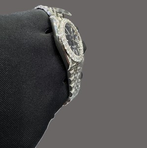 Trendy Numeric Blue Dial MiYOTA Reloj mecánico automático Lujo Clásico Diamante Hip Hop Iced Mens Banda de acero inoxidable India - Product Image 4