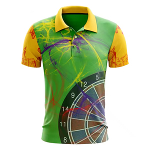 เสื้อโปโลลูกดอกสำหรับผู้ชายเสื้อปาเป้าพิมพ์ลายซับลิเมตออกแบบโลโก้ได้ตามต้องการออกแบบได้ตามต้องการ MDJ-0070 - Product Image 2