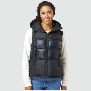 Chaleco aislado para mujer, cálido, informal, ligero, con capucha, acolchado al aire libre, venta al por mayor, Invierno - Product Image 4