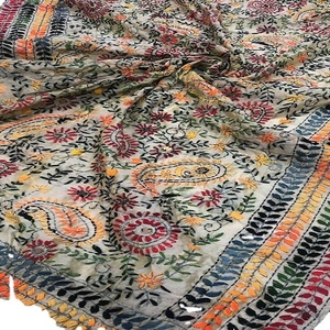Phulkari Dupatta สำหรับผู้หญิง,สไตล์หนักมีเอกลักษณ์ทำด้วยมือเธรดทั้งหมดทำงาน Dupatta - Product Image 1
