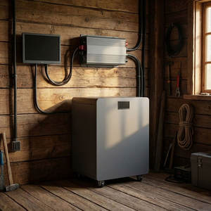 Batterie de stockage d'énergie domestique LiFePO4 51,2 V 300 Ah avec roues, CAN RS485, batterie sur pied - Product Image 1