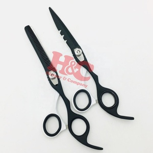 Tijeras Profesionales Negras Rectas y Afiladas de Acero Inoxidable para Cortar y Entresacar Cabello, Tijeras de Peluquería, Salón de Belleza, Sostenibles - Product Image 4