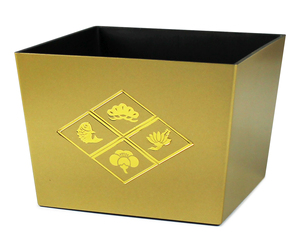 Maceta Cuadrada Ligera de Primera Calidad, Serie Japonesa, Diseño Minimalista, Plástico, 2 Colores, Rojo Dorado, para Escritorio, Mesa, Sala de Estar - Product Image 5