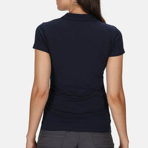 Camiseta de Verano para Mujer, de Algodón Tejido, Transpirable, Ecológica, de Manga Corta, con Cuello Personalizado, Estilo Casual, Venta al Por Mayor, OEM - Product Image 1