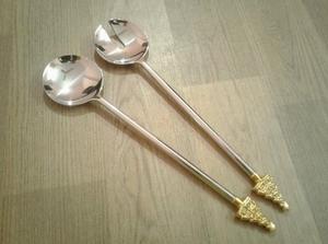 Precio de fábrica, superventas, último diseño, acero hecho a mano con acabado dorado chapado en oro, juego de cubiertos dorados, utensilios de cocina, herramientas para ensaladas - Product Image 4