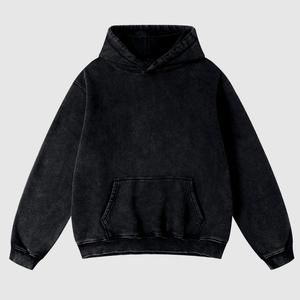 Sudadera con Capucha de Felpa de Algodón Mezclado, Estilo Vintage Personalizado, Corte Regular, Estilo Casual, para Invierno - Product Image 1
