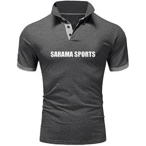 Polo de manga corta con botones y bordado para hombre, ropa de calle personalizada del fabricante - Product Image 4