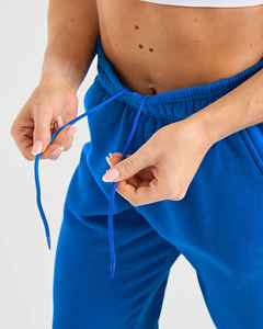 Meilleures ventes de pantalons de survêtement personnalisés en cobalt pour femmes, tissu doux au toucher en polaire éponge, pantalons et pantalons pour femmes - Product Image 4