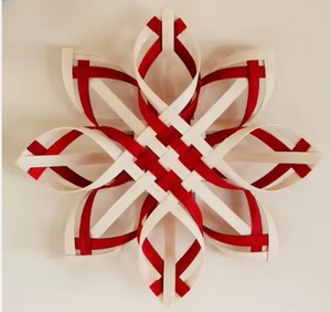 Greencraft dệt tre thân thiện với môi bông tuyết đồ trang trí Giáng sinh đầy màu sắc hình dạng ngôi sao tùy chỉnh kích thước quà tặng thủ công bán buôn - Product Image 5