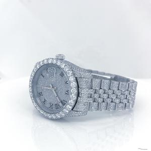 Meilleure montre de sport, de mode antique pour hommes et femmes, montre hip hop glacée de forme ronde avec diamants cultivés en laboratoire VVS à des prix abordables - Product Image 4