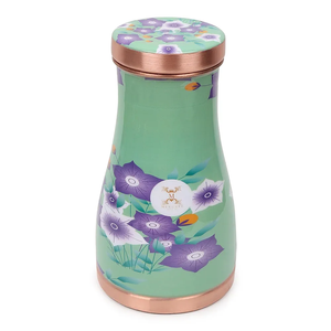 New Arrival Eco-Friendly Copper Water Bottle with Printed Design Leak Proof Durable Customizable Color & <b>Large</b> Capacity - Product Image 1