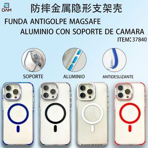 Coque antichoc en aluminium pour iPhone 11 avec support magnétique et anneau de maintien, finition électroplaquée, étui spécial pour téléphone portable - Product Image 3