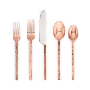 Cubiertos de acero inoxidable de estilo americano con asas negras decorativas Juego de 4 piezas Chapado en oro de lujo de la mejor calidad - Product Image 4