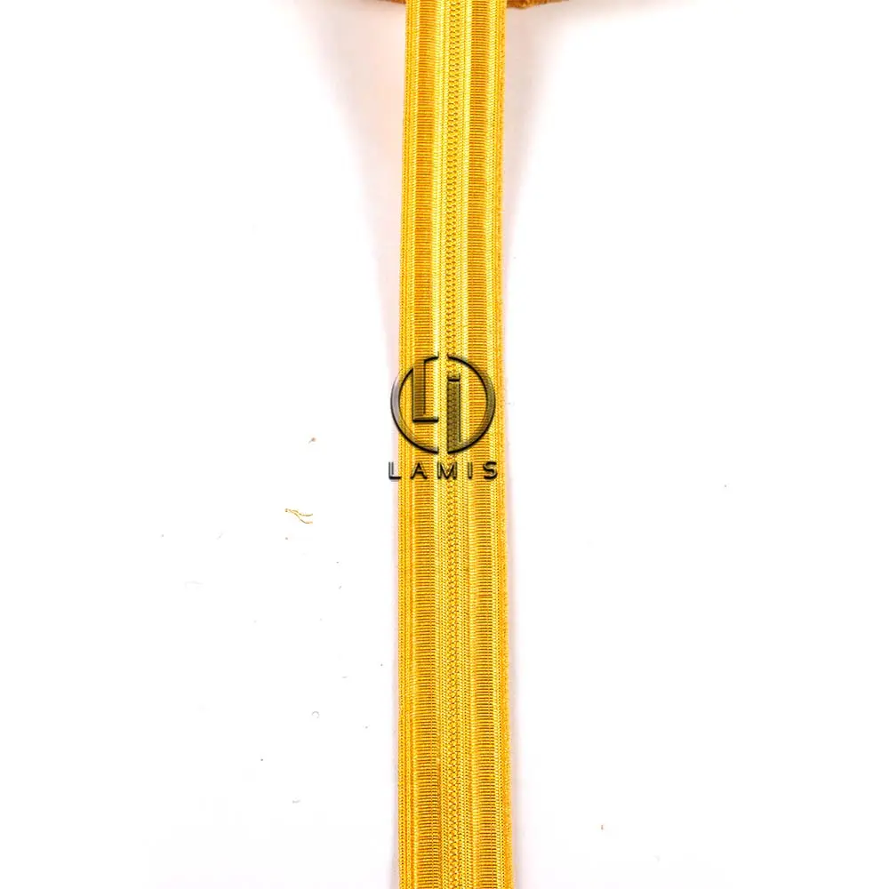 OEM all'ingrosso francese Galloon treccia moda personalizzata treccia oro manica personalizzata treccia oro Laurex Gimp gallone metallico