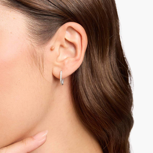 Pendientes de Aro con Diamantes de Laboratorio, Claridad VS1, Color F, Oro Blanco de 14K, Certificados, Corte Brillante Redondo, para Compromiso y Uso Diario - Product Image 4