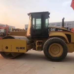 <b>Used</b> <b>Road</b> <b>Rollers</b> CAT CS-583D Vibratory Single Drum for Sale Good Condition Caterpillar Compactor - Product Image 4