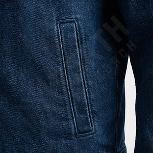 Chaqueta Vaquera de Algodón Casual de Invierno para Hombre, Cuello Alto, Reversible, Estilo Motero, con Bolsillo Frontal con Logotipo, Ropa Exterior - Product Image 5