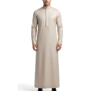 Thobe moderne ajusté pour homme, décontracté, respirant, léger, en coton, élégant, pour un usage quotidien, coupe confortable, design stylé - Product Image 1