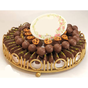 Plateau à chocolat décoratif standard plateau à chocolat en métal de meilleure qualité avec poignée plateau de service de bonbons pour anniversaire et événements - Product Image 3