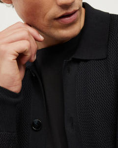 Sweat-shirt en maille respirant à coupe moderne avec poignets élastiques pour homme, de la meilleure qualité, léger, boutonné et durable - Product Image 2