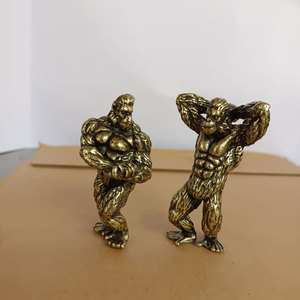 Body Build Golden Gorilla Figure Garden Big Animal Gorilla Sculpture pour la décoration de la maison et du jardin - Product Image 4