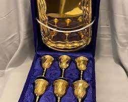 Royal Brass <b>Wine</b> <b>Goblet</b> Handmade Engraved Chalice Vintage Metal Cup Antique Finish Drinking Glass Barware Wedding Decor Gift - Product Image 4